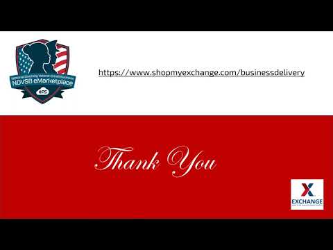 NDVSB eMarketplace for AAFES - Training Video