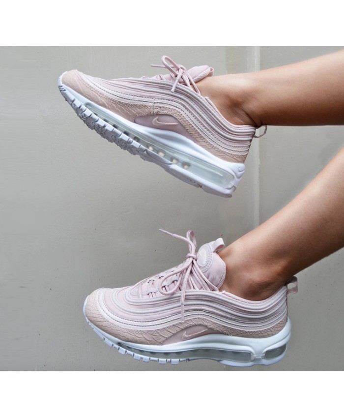 nike grey and pink air max 97 trainers