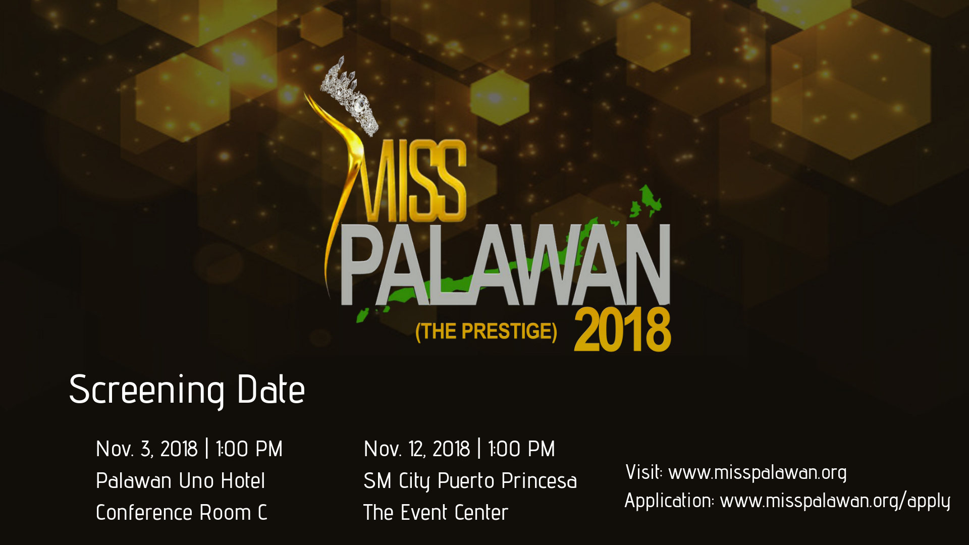 Announcing the new Palawan beauty pageant, Miss Palawan 2018!