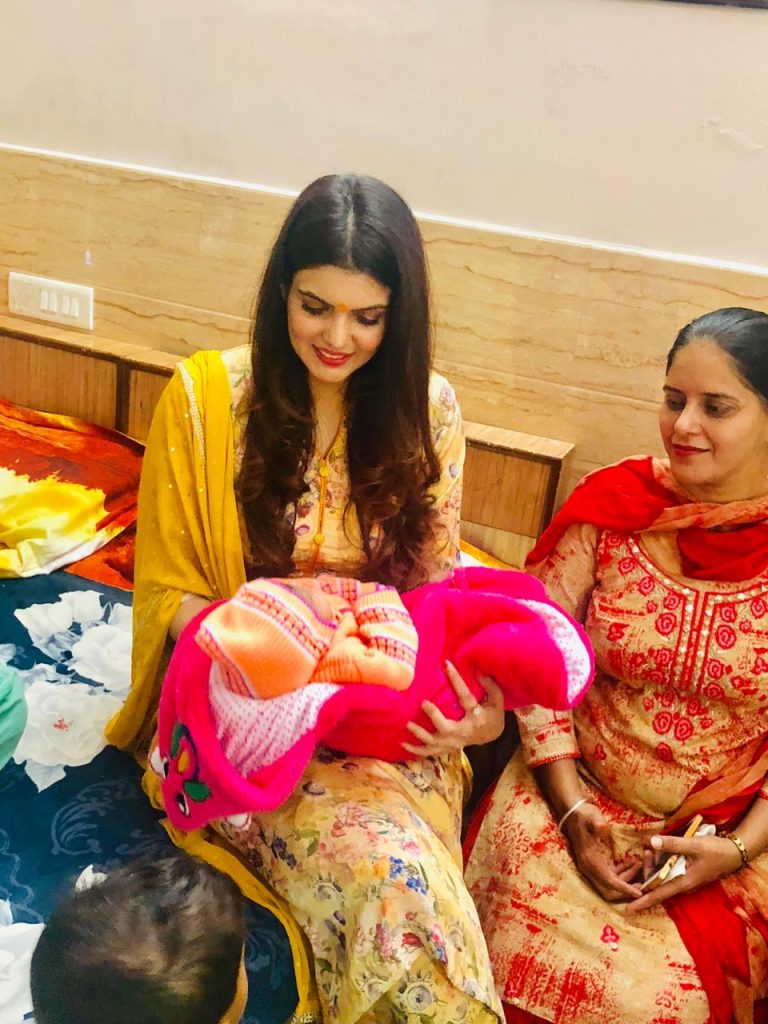 “Bollywood Actress Ihana Dhillon Celebrates Diwali this year with New Born Kids”