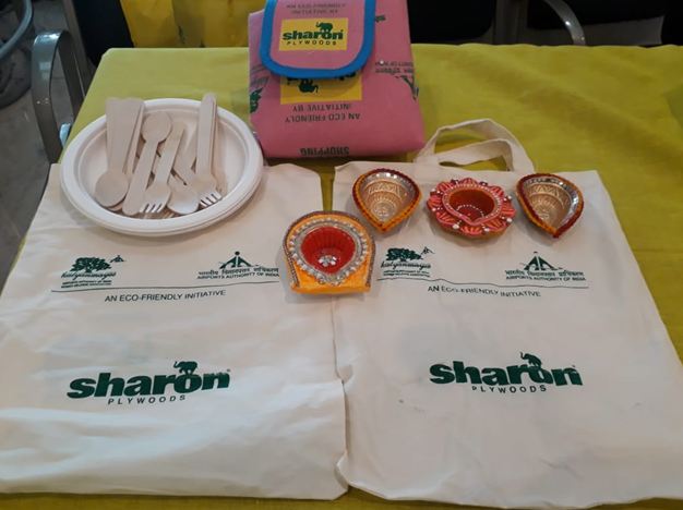 #ISayNoToPlastic awareness campaign by Sharon Plywoods heats up at Chennai Airport