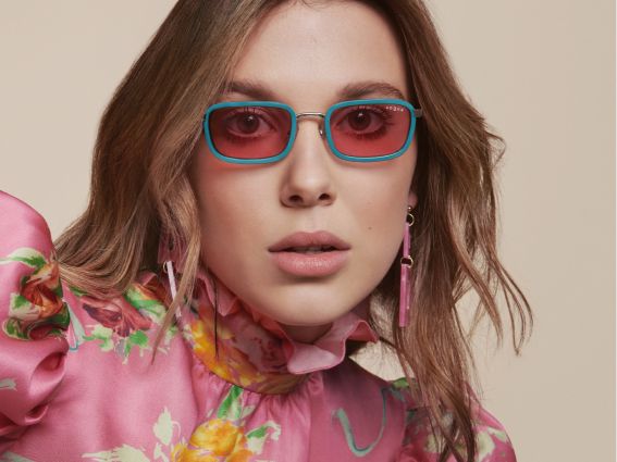 Millie Bobby Brown débuts as Vogue Eyewear ambassador with an exclusive product launch