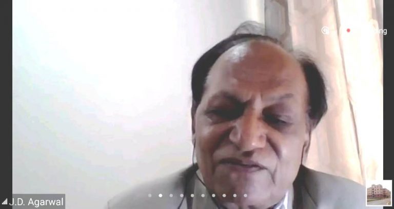 “There would be positive impact of Financial package of 20 lakh crores to recover economy in post COVID lockdowns” said Prof. J.D. Agarwal, Chairman, Indian Institute of Finance at IIF Webinar on 5th June, 2020
