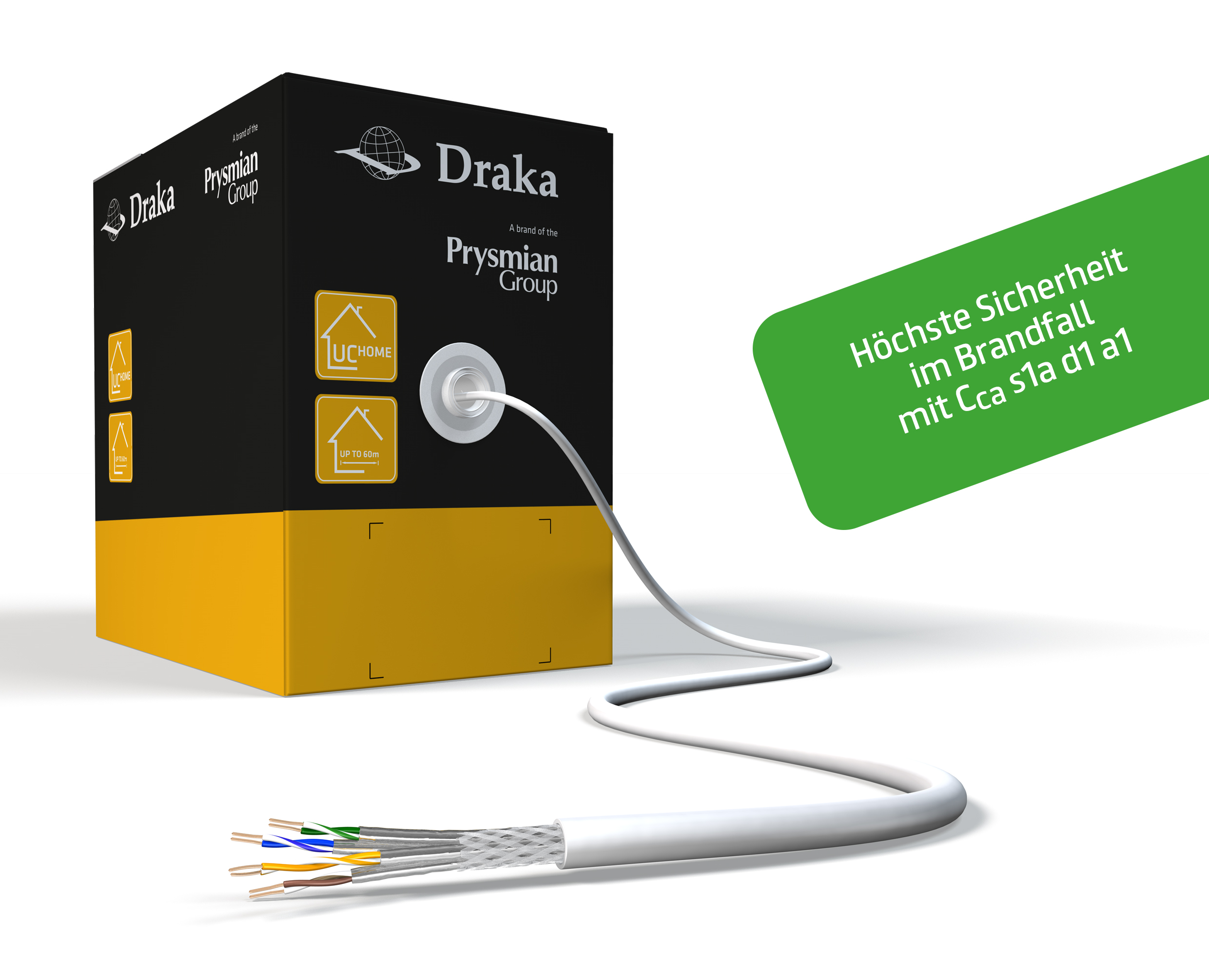 Draka UC HOME Cat.7: Improved fire protection for safe smart living