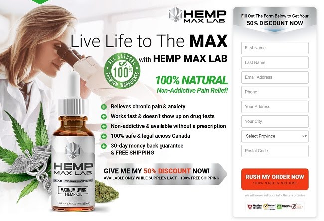 Hemp Max Lab (CA) Reviews| Benefits| Cost And Buy