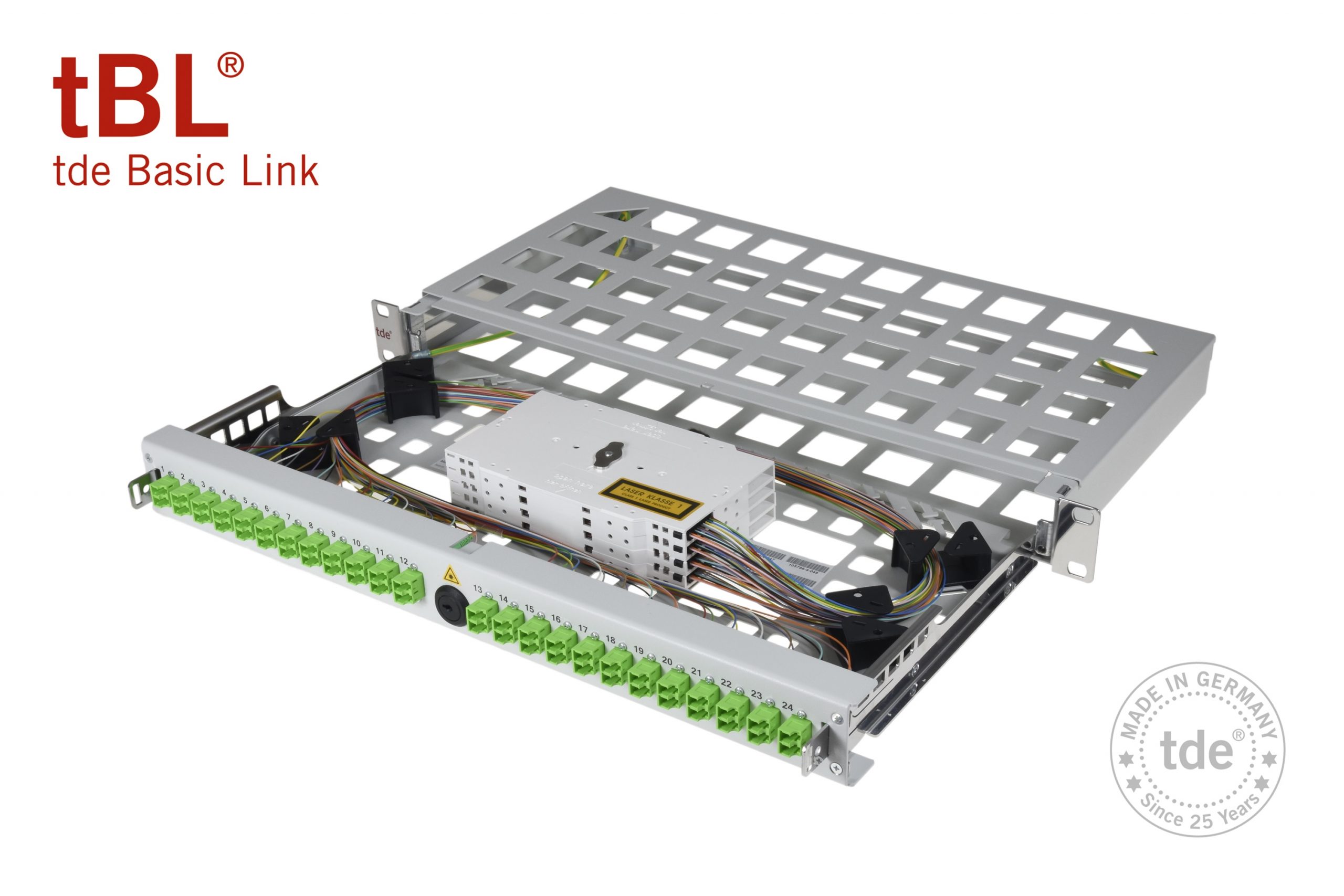 Green IT in the distribution cabinet: tde presents ventilated 19-inch fibre optic splice enclosure for tBL series