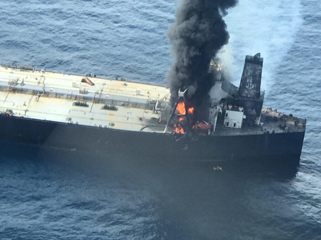 Fire Breaks Out Close To Sri Lanka In Indian-Going Tanker Vessel Carrying Crude Oil From Kuwait