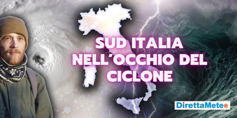 Meteo: Sud Italia nell’occhio del CICLONE, forte maltempo da Giovedì