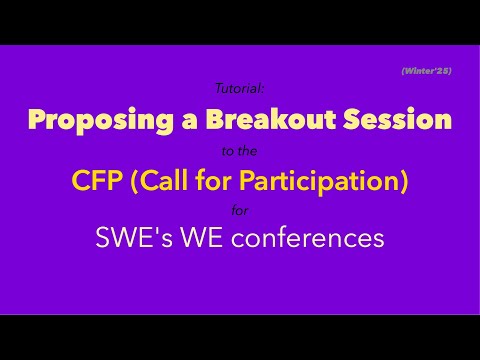 WE25 Call for Participation for Breakout Sessions Now Open!