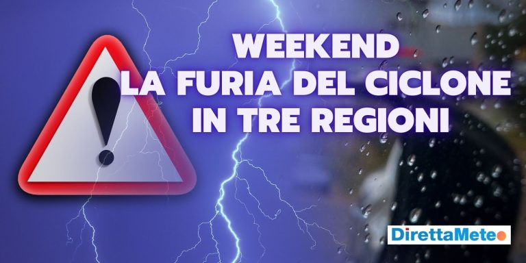 Meteo Weekend: infuria il CICLONE, Sardegna, Sicilia e Calabria a rischio MALTEMPO SEVERO