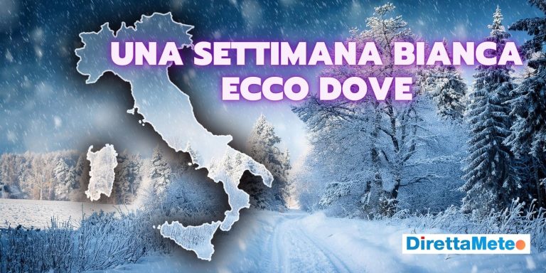 NEVE: di nuovo protagonista al Centro-Nord Italia, le previsioni meteo fino al 25 gennaio
