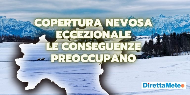 Meteo: eccezionale copertura nevosa, le conseguenze preoccupano
