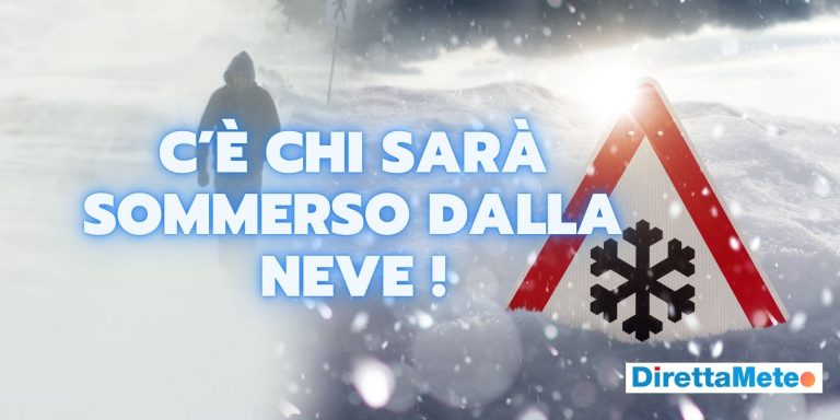 Meteo Italia: non solo piogge, arriva un SACCO DI NEVE, ma solo in queste zone