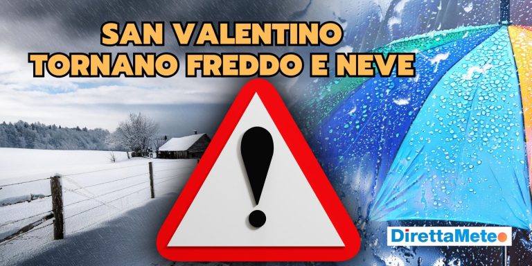 Meteo Italia: ciclone freddo di San Valentino, ritorna la neve, ecco dove