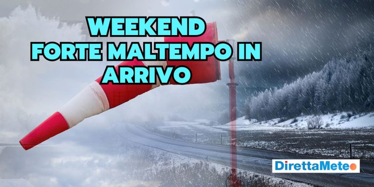 Meteo Italia: fine settimana di FREDDO e MALTEMPO, dalla pioggia alla neve