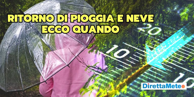 Meteo: Alta Pressione poco solida, ecco quando torna il Maltempo