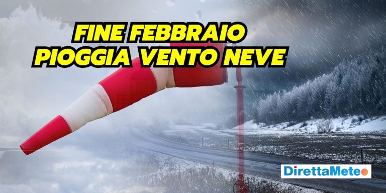 Meteo, svolta in arrivo: fine Febbraio più instabile con piogge e vento