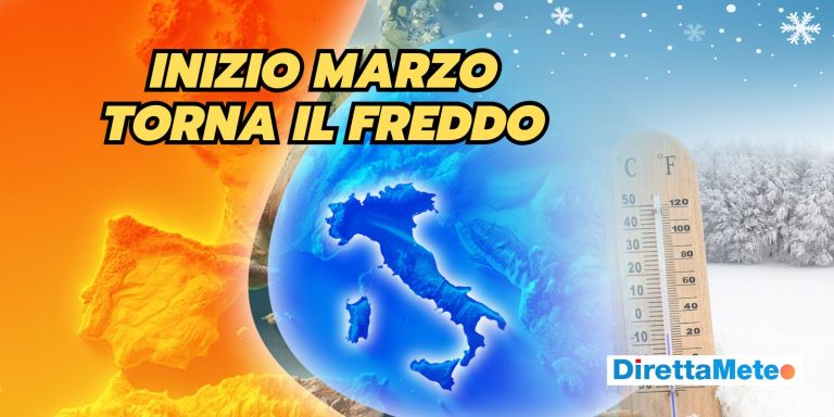 Meteo, svolta tra Febbraio e Marzo: irruzione di aria fredda, neve e instabilità in aumento