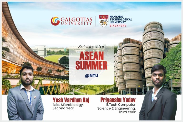 Galgotias University Students to Represent India at ASEAN Summer Programme, NTU Singapore