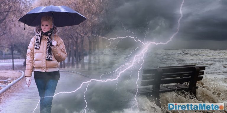 Meteo: maltempo intenso tra Martedì 16 e Mercoledì 17