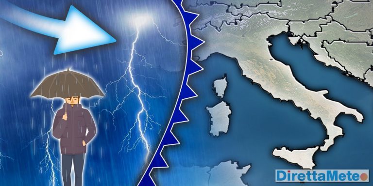 Meteo, stop alla tregua: da Martedì Maltempo su gran parte d’Italia