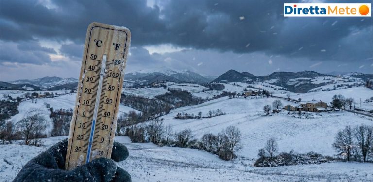 Meteo San Silvestro, crollo termico in arrivo con neve e freddo intenso