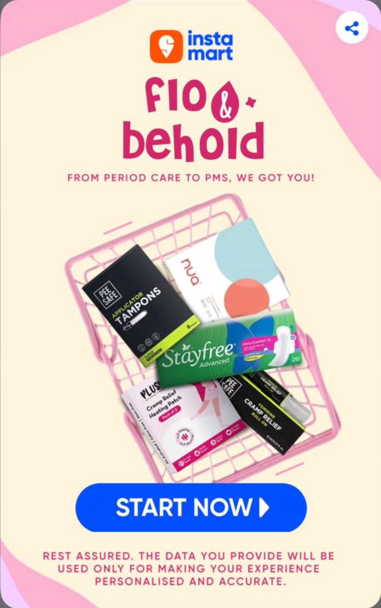  Instamart Launches In-App Feature for Period Tracking and Period Care