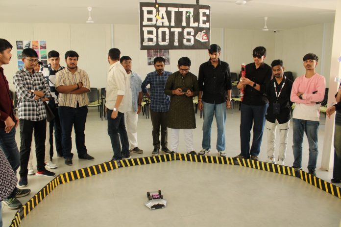 Glimpse from the Battle Bots during Day 1 of AdVITya'26 at VIT Bhopal