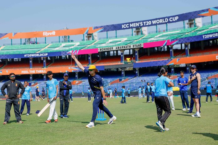 Young fans connect with South Africa Players during the ICC C4G Clinic in Delhi - ICC Men's T20 World Cup 2026