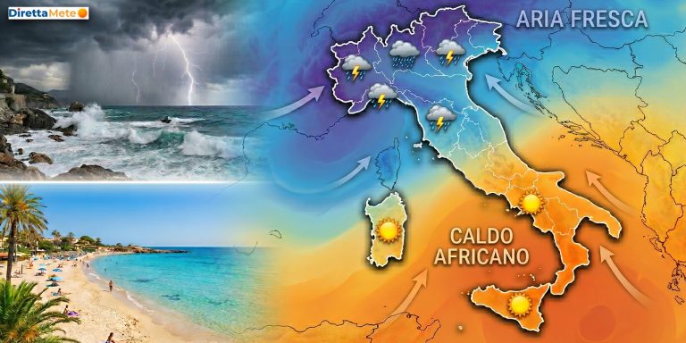 weekend:-rischio-forti-temporali-al-nord-e-caldo-africano-al-sud