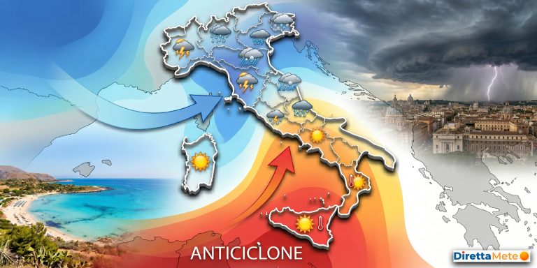 Anticiclone africano protagonista ma spunta l’IPOTESI di un Ciclone
