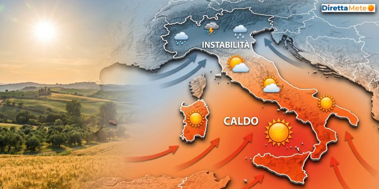 Sud: arriva il Caldo da Estate nel Weekend, ma poi il RIBALTONE