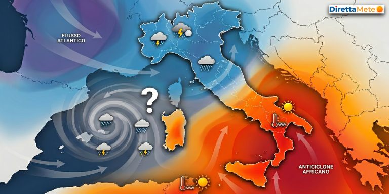 Piogge al Nord e caldo al Sud: i dettagli su quanto durerà questa fase
