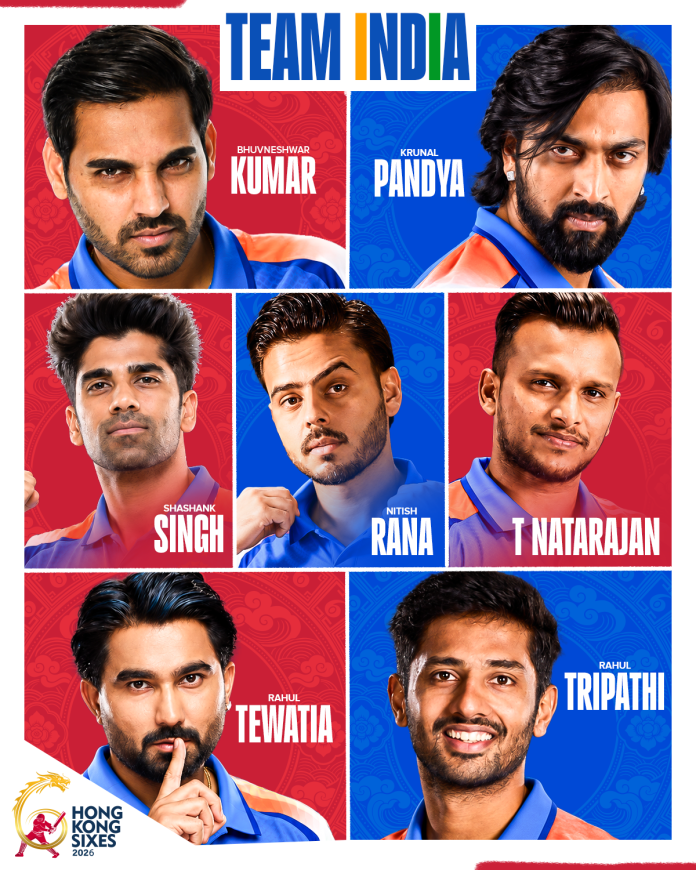 Team India Squad for Hong Kong Sixes 2026